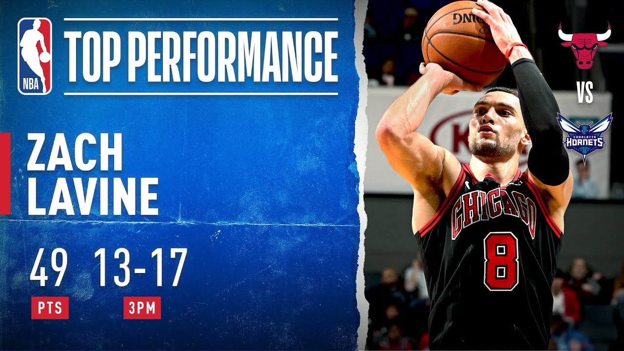 Zachary Zach LaVine bulls hornets migliori giocate