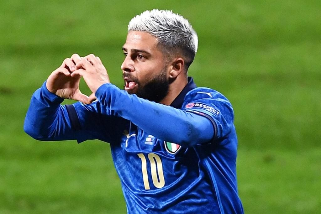 Insigne con la maglia dell'Italia