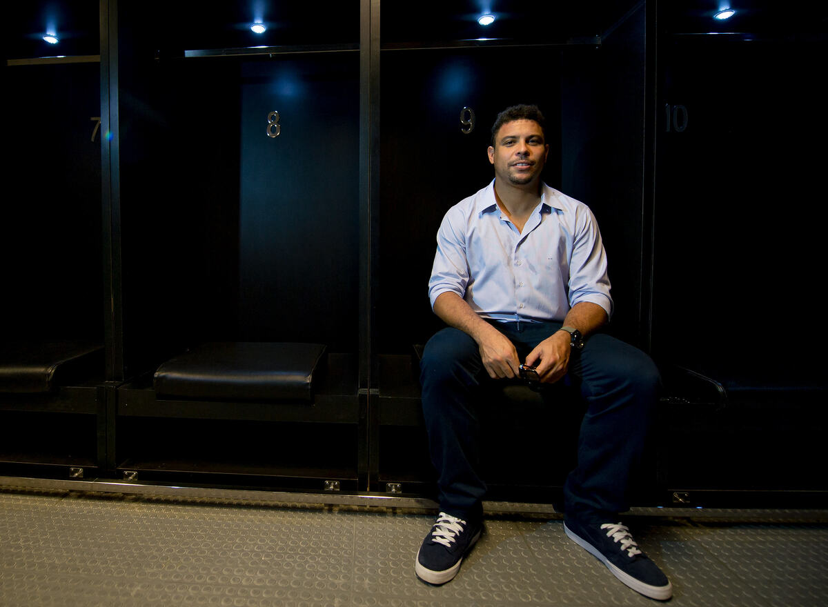 Ronaldo negli spogliatoi del Maracana Stadium