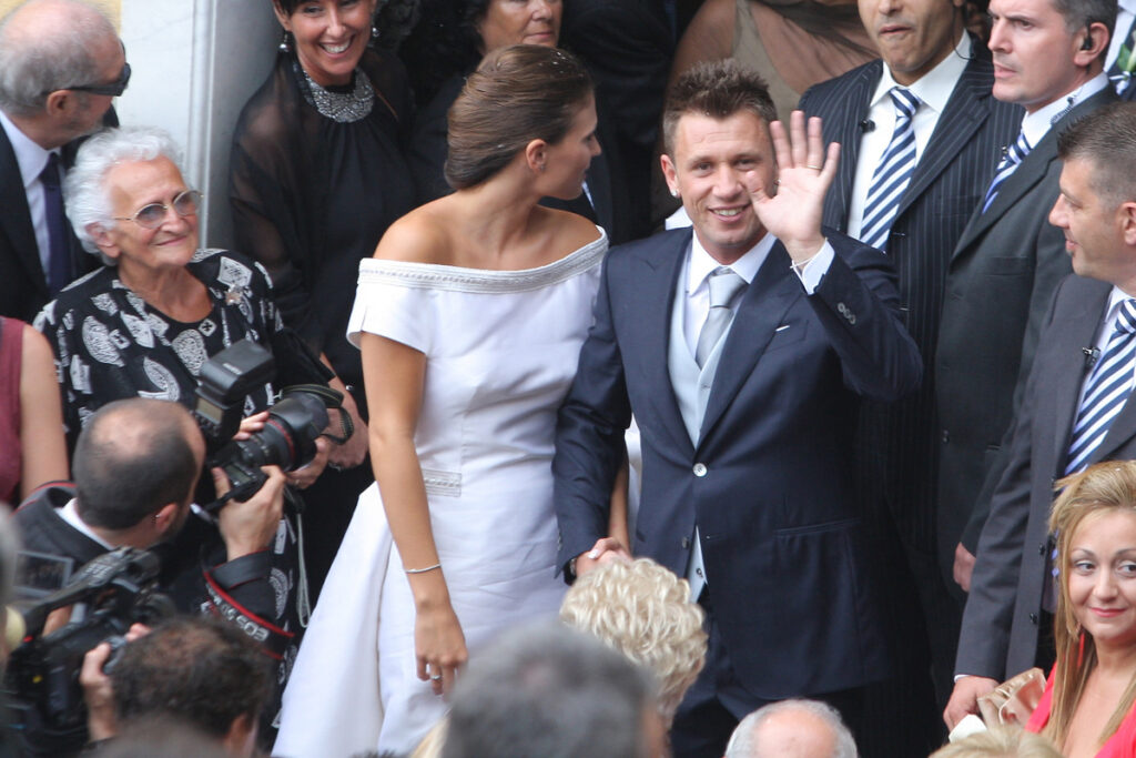 Antonio Cassano il giorno del matrimonio