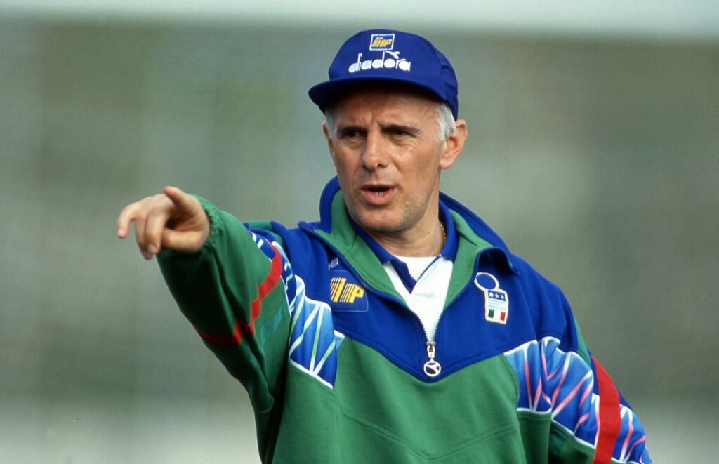 Arrigo Sacchi allena la Nazionale nel 1996