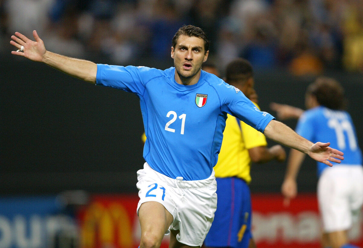 Christian Vieri con la maglia della nazionale