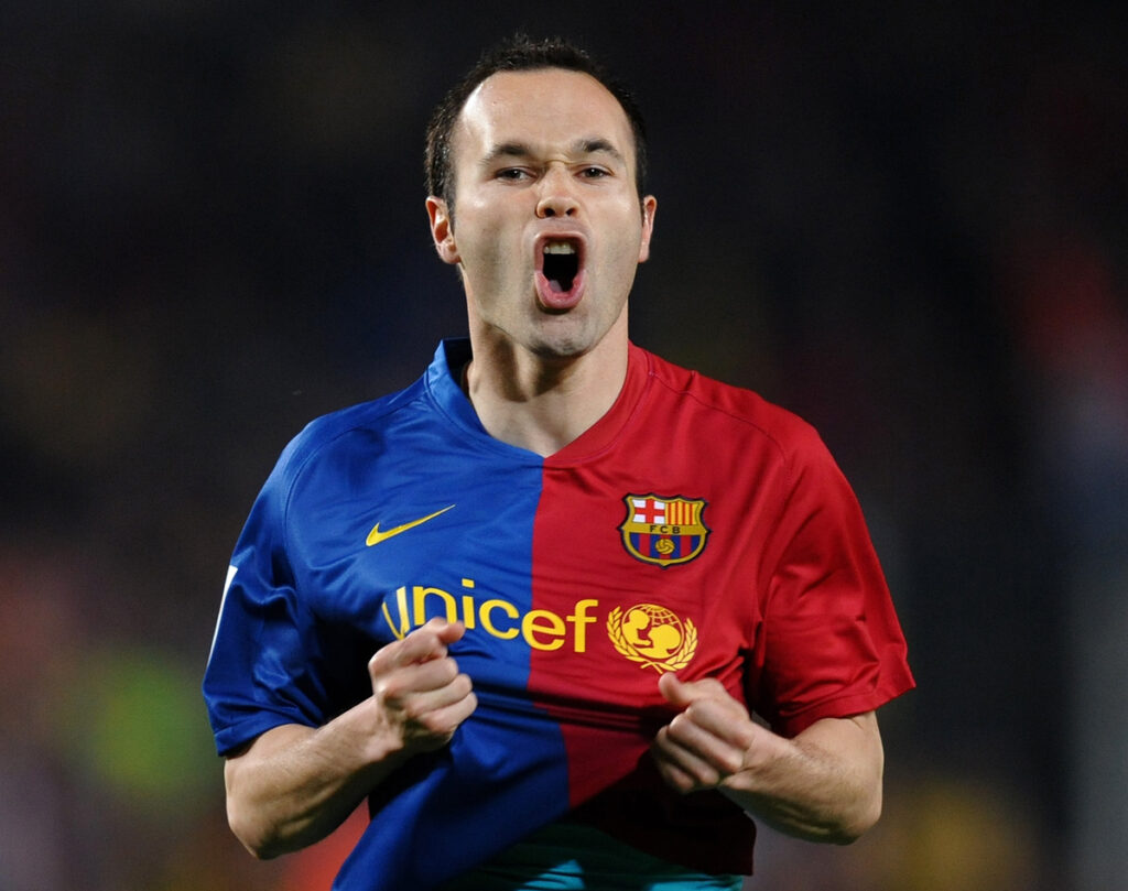 Andrés Iniesta celebra un gol