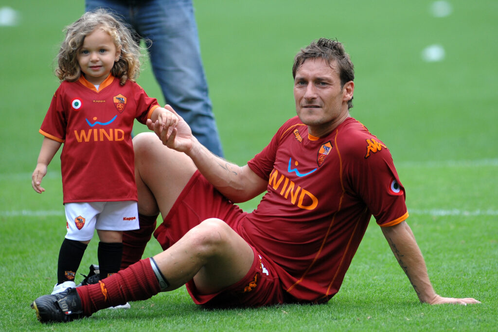 Totti con la figlia Isabel