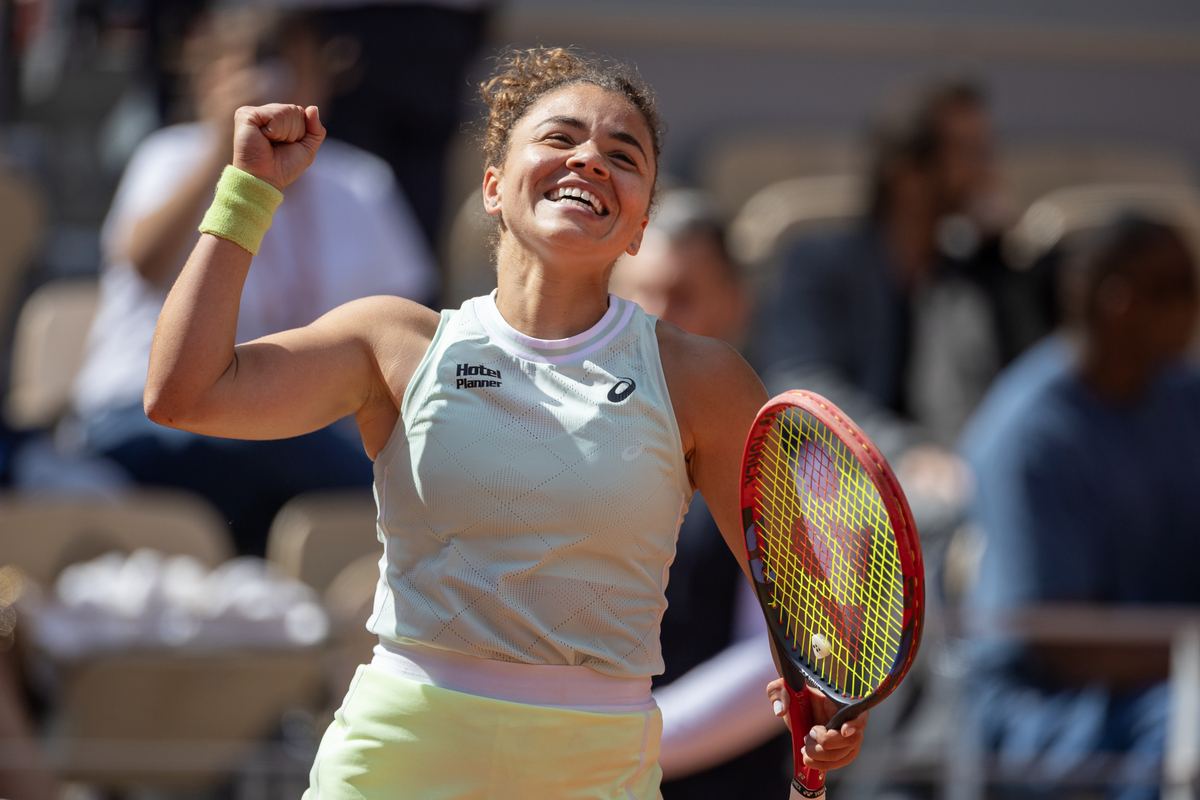 Jasmine Paolini esulta per un punto