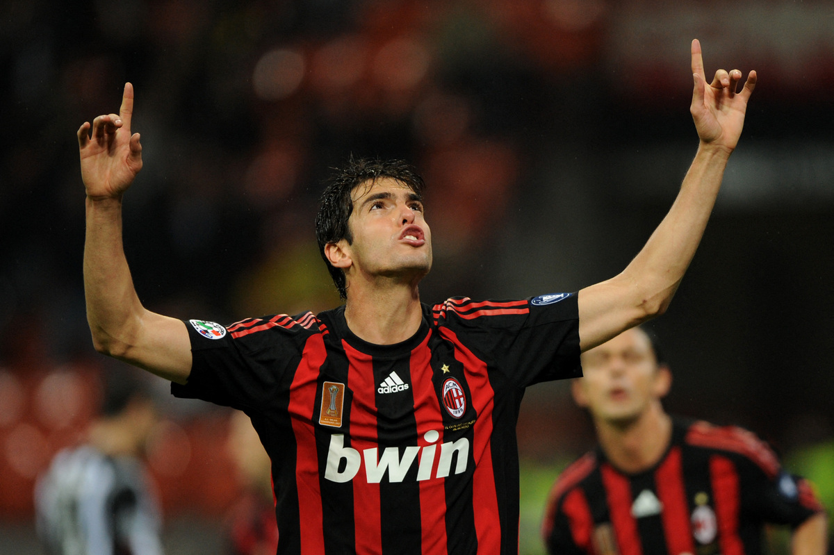 Kakà con la maglia del Milan